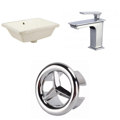 RoyalPurpleBathKitchen Biscuit Ceramic Rectangular Undermount Bathroom ...